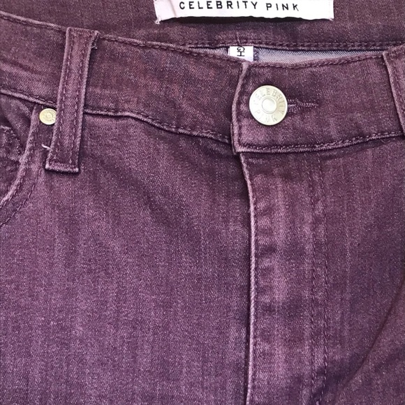 Celebrity Pink Womens Ankle Skinny Jeans Purple - Picture 6 of 9